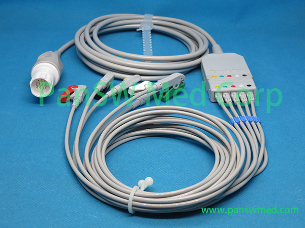 Compatible Dräger ECG trunk leads 5-lead AHA clip - PanSW Medical