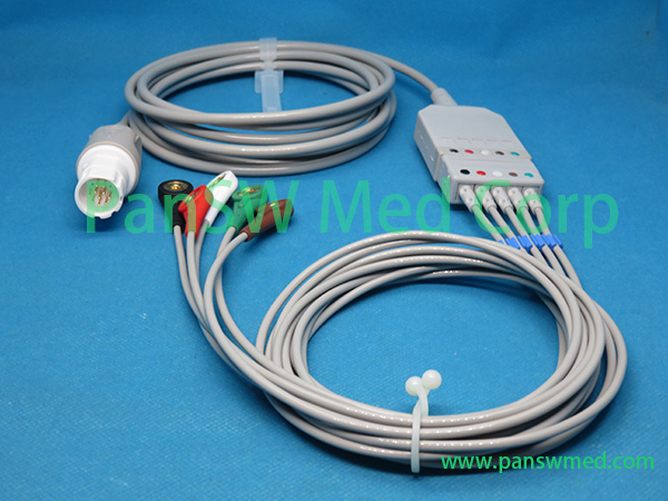 Compatible Drager ECG Trunk Leads 5leads AHA Snap – PanswMed