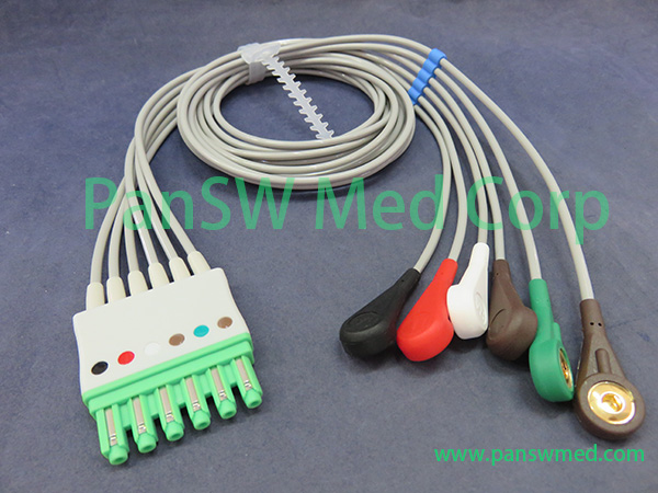 Compatible Dräger MS 16547 ECG leads Snap AHA – Pan-SWMed