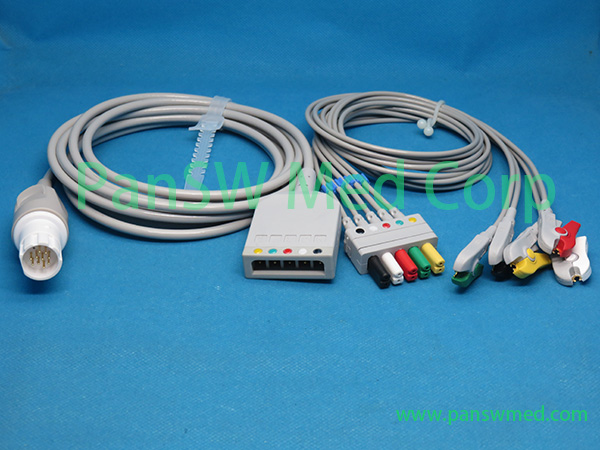 Compatible Dräger PM8060 ECG trunk leads IEC grabber - PanSW Medical
