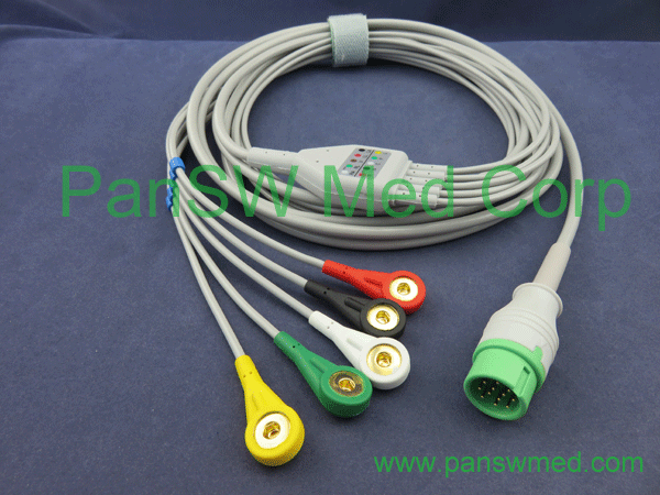 Compatible ECG Cable Biolight IEC Snap 5leads – PanswMed