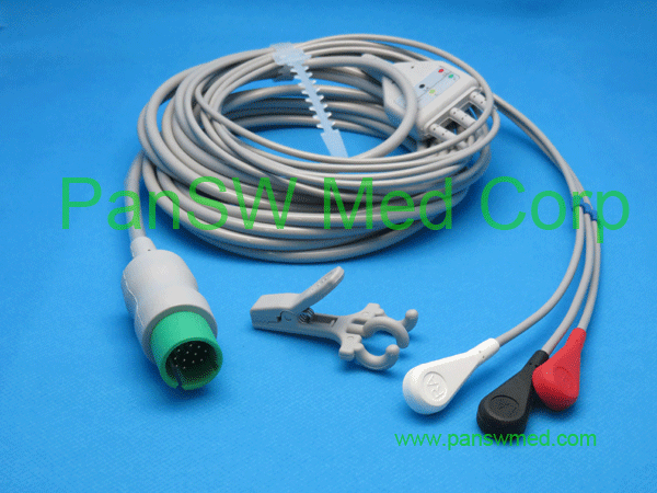 Compatible ECG Cable For Spacelabs Aha Snap ECG 10017A