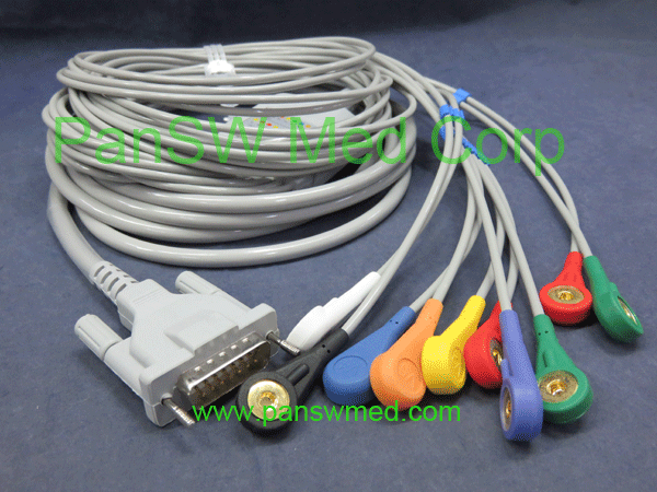 Compatible ECG Cable 10-lead AHA Snap Long Screw – PanswMed