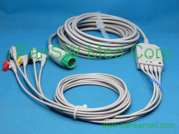 Compatible Fukuda DS 7100 ECG Trunk Leads 5leads IEC – PanswMed