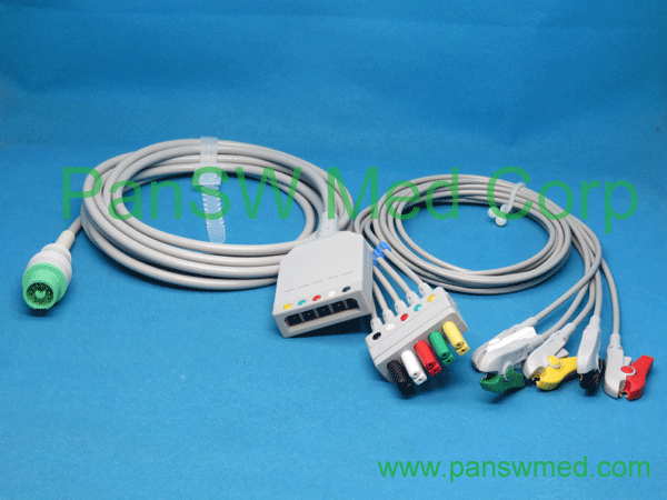 Compatible Fukuda Dynascope ECG trunk lead 5-lead IEC option