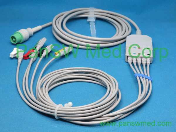 Compatible Fukuda Dynascope ECG trunk lead 5-lead IEC combination
