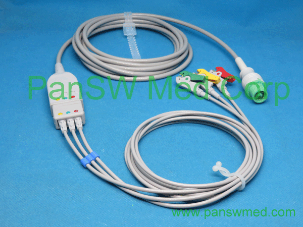 Compatible Fukuda Dynascope ECG Trunk Leads IEC Grabber 3LEADS – PanswMed