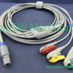 Compatible Huntleigh SC 750 SC 1000 ECG CABLE 3leads IEC Clip – PanswMed