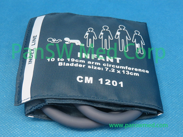 Compatible infant NIBP cuff with single hose