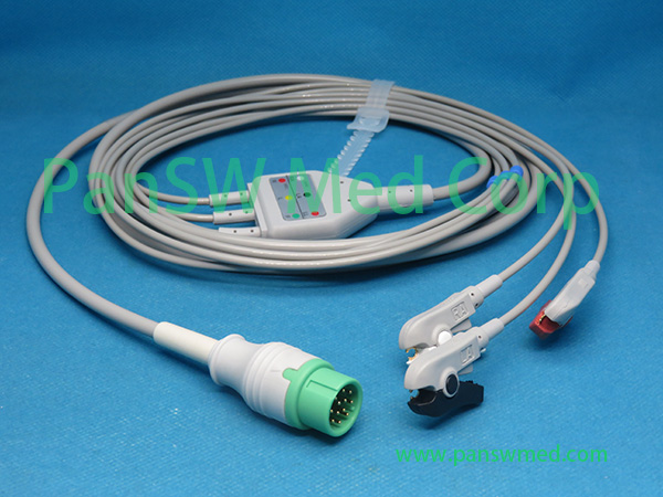 Compatible Infinium Omni Cleo ECG cable AHA CLIP 3-lead – PanswMed