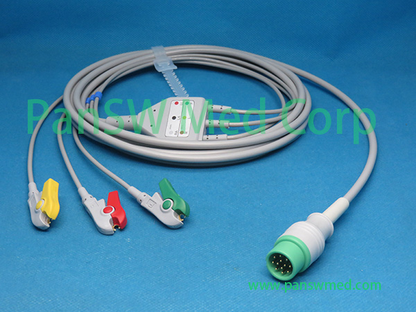 Compatible Infinium Omni Cleo ECG cable IEC clip 3-lead version