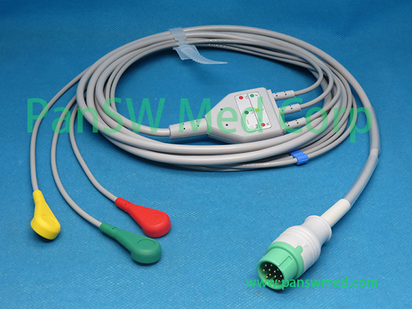 Compatible Infinium Omni Cleo ECG cable IEC Snap 3-lead – PanswMed