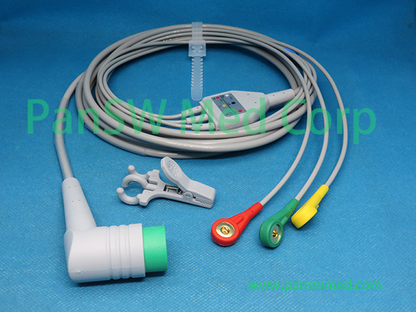 compatible medtronic ECG cable 3leads IEC snap – PanswMed