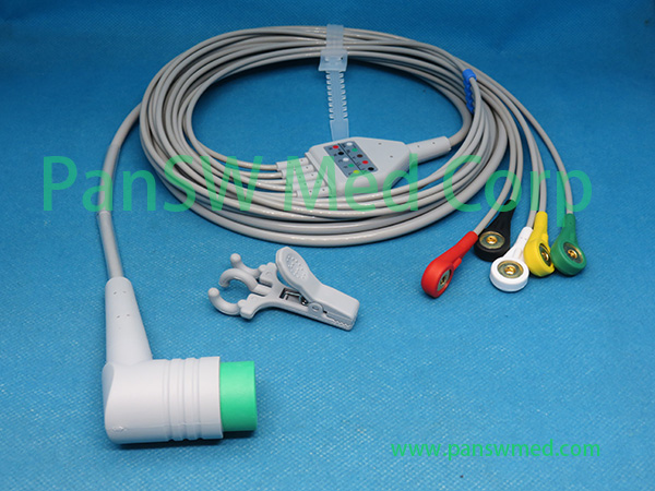 Compatible Medtronic Physio Control ECG cable 11110-000029; 11110-000066
