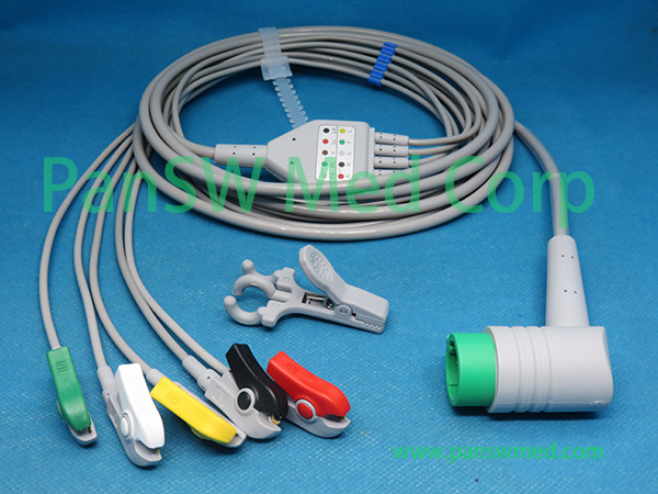 Compatible Medtronic Physio Control ECG cable 11110-000029; 11110-000066