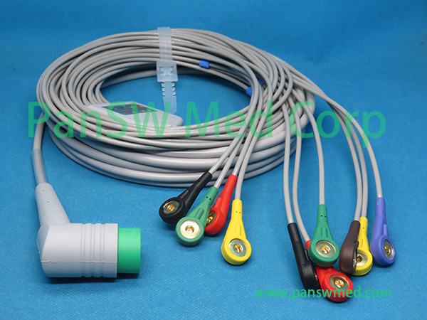 Compatible Medtronic ECG Cable 10-lead IEC Snap – PanswMed