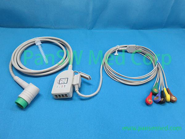 Compatible Medtronic Physio Control ECG cable 11110-000029; 11110-000066