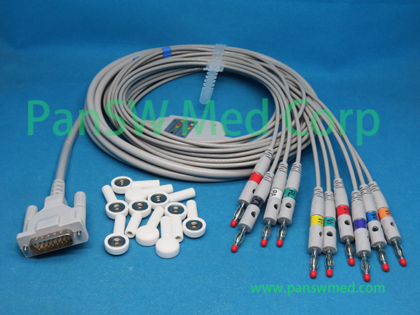 Compatible Mortara Instrument ELI10 ELI150 ECG Cable