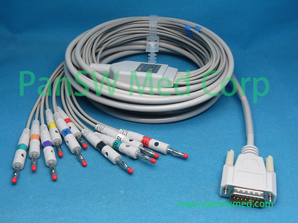 Compatible Nihon Kohden Bj962d ECG Cable Cardiofax M ECG3350 - PanswMed