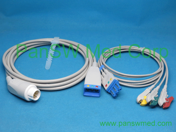 Compatible Philips ECG trunk cable and leadwires M1669A M1672A for DFM100