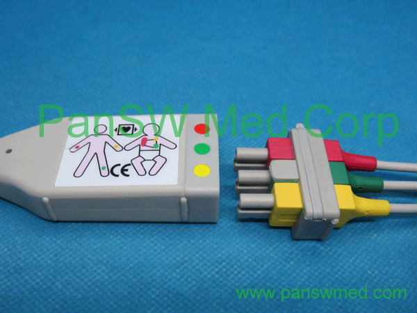 Compatible Philips Ecg Trunk Leads M1510A M1613A (3) – Pan-SW Med