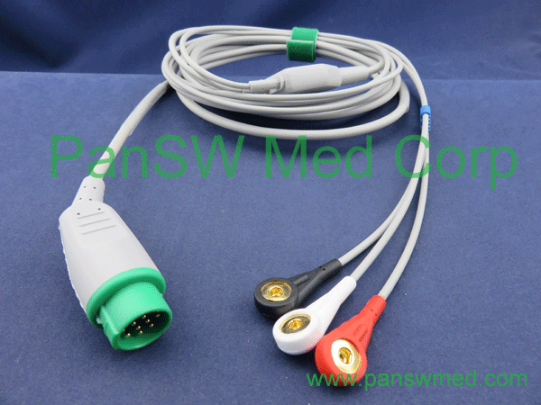 Compatible Schiller truscope Mini ECG cable with leadwire