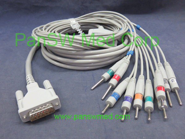 Compatible Schiller ECG Cable 10-lead AHA DIN 30 – PanswMed