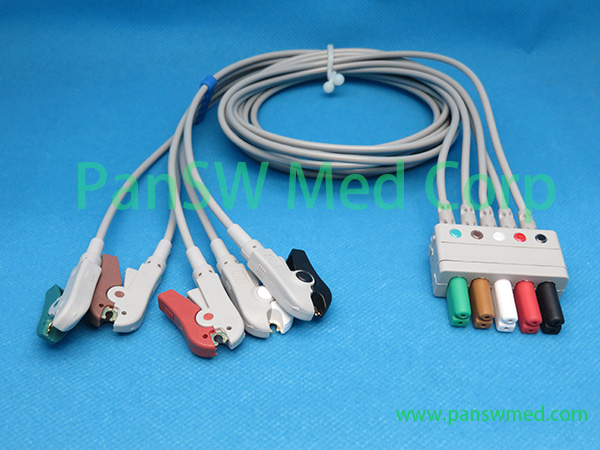 Compatible Fukuda Siemens ECG leadwires AHA clip