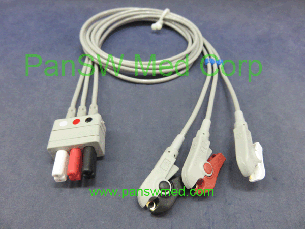 Compatible Siemens three Lead ECG leadwire set