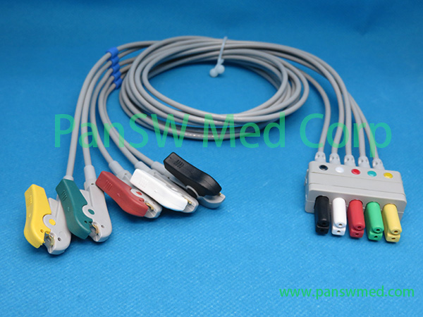 Compatible Siemens Fukuda 5-lead ECG leadwire IEC