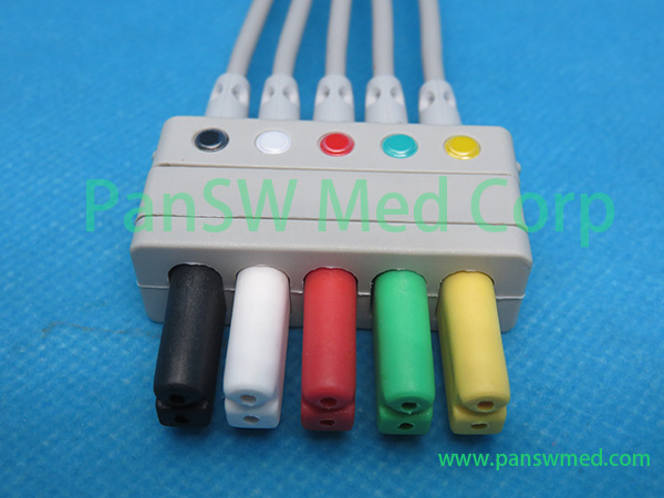 Compatible Siemens Fukuda ECG Leads IEC 5leads3 - PanswMed