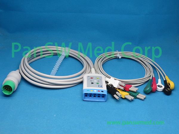 Compatible Spacelabs 012 0286 02 ECG Leads Trunk3 - PanswMed