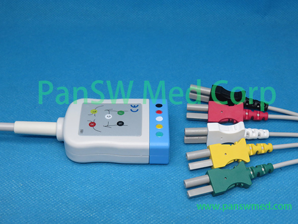 Compatible Spacelabs 700 0008 07 ECG Trunk Leads3 (2) - PanswMed
