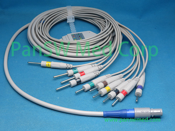 Compatible Welch Allyn Cardioperfect Pro ECG Cable IEC DIN – PanswMed