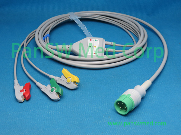 Compatible Zoncare ECG Cable 3leads IEC Clip – PanswMed
