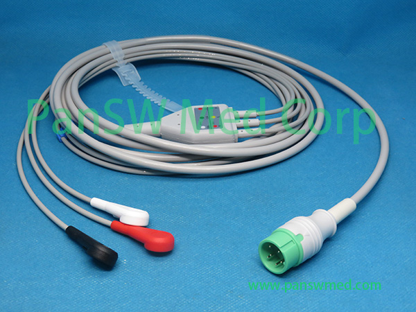 Compatible Zoncare ECG Cable AHA Snap 3leads – PanswMed