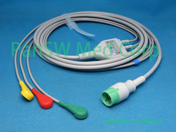 Compatible Zoncare ECG Cable IEC Snap 3leads – PanswMed