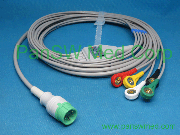 Compatible Zoncare Ecg Cable IEC 5leads Snap 1 – PanswMed