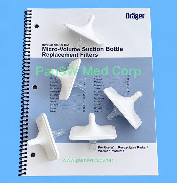 Dräger MU10915 Hydrophobic Suction Bottle Replacement Filters – 20 Pieces