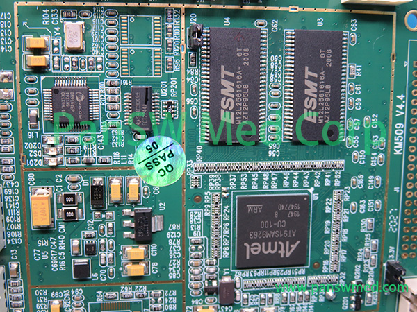Motherboard for Osen 8000E patient monitor connector area view