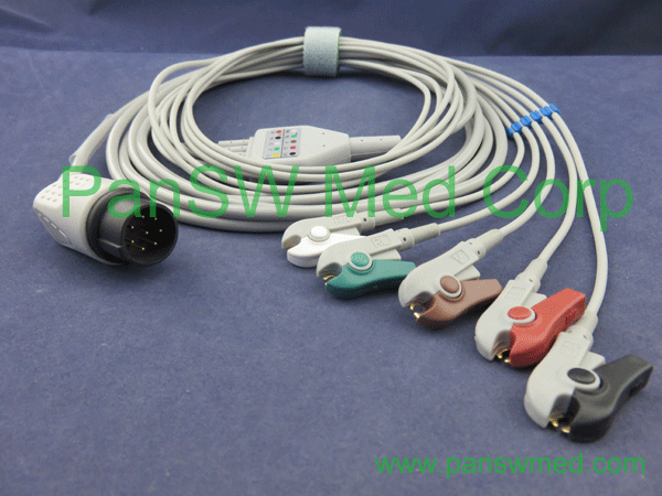 Nihon Kohden Tec 7100 5 Leads AHA CLIP Ecg Cable – PanswMed