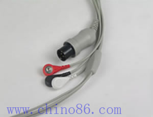 One Piece Three Lead ECG Cable With Leadwire – PanswMed