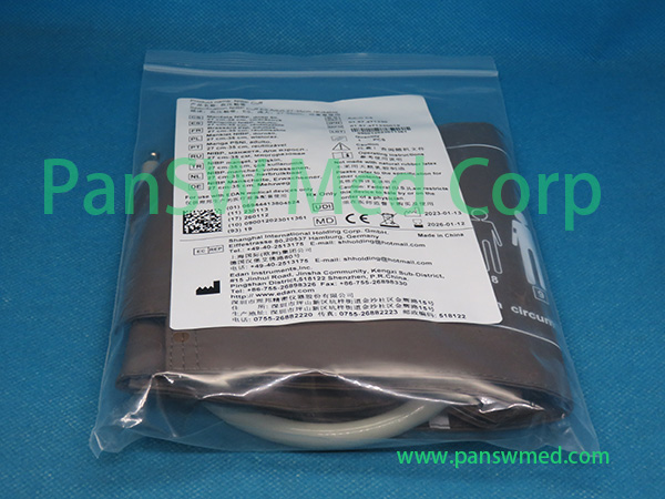 Original Edan E9 adult size NIBP cuff detail view 2 - PanswMed