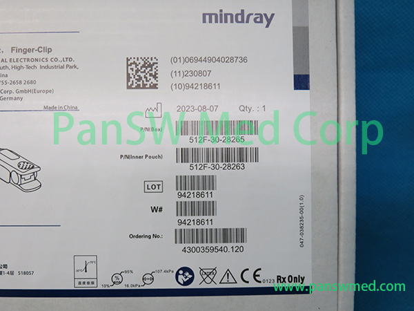 Original Mindray 512F Adult Finger Clip SpO₂ Sensor3 - Pan-SW Med