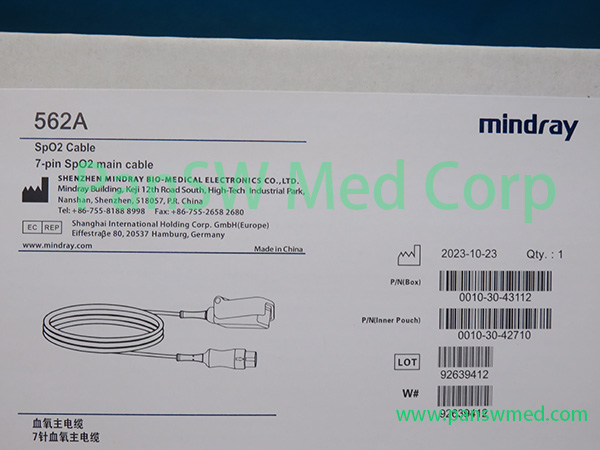 original Mindray 562A SpO₂ adapter cable 0010 30 42710 - Pan-SW Med