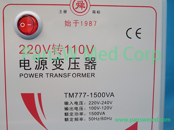 Power supply transformer converter 220V to 110V view 3 - PanswMed