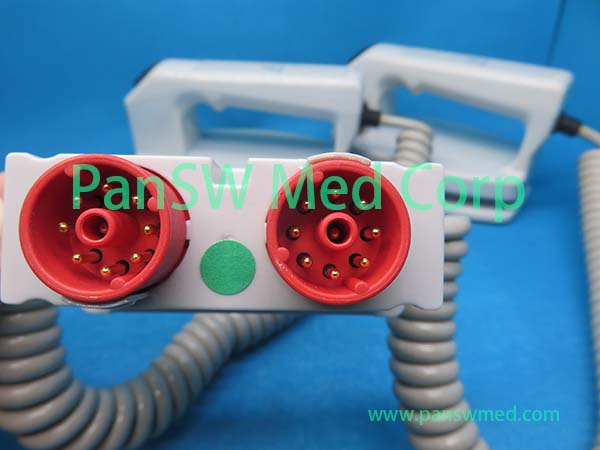 Refurbished Schiller DEFIGARD 5000 external defibrillator paddle electrode plate view