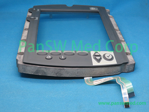 Refurbished M3535-60987 Rev-C-M3535A button panel circuit for Philips Heartstream MRx front assembly view