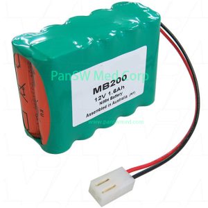 Replacement Battery for Cardiette/Cardioline AR1200 and CardioRapid K360 – 12V 2000mAh Ni-MH