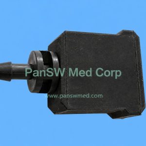 Black connector for Olympus endoscope cleaning irrigator with hose-barb connection